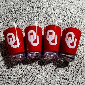 OU University of Oklahoma Sooners Pint Glass Set Boomer Summer Grillin & Chillin
